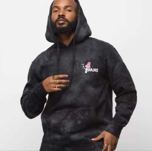 VANS Better Together Buddies Mushroom Earth Pullover Hoodie Tie Dye Men size L - Picture 2 of 9